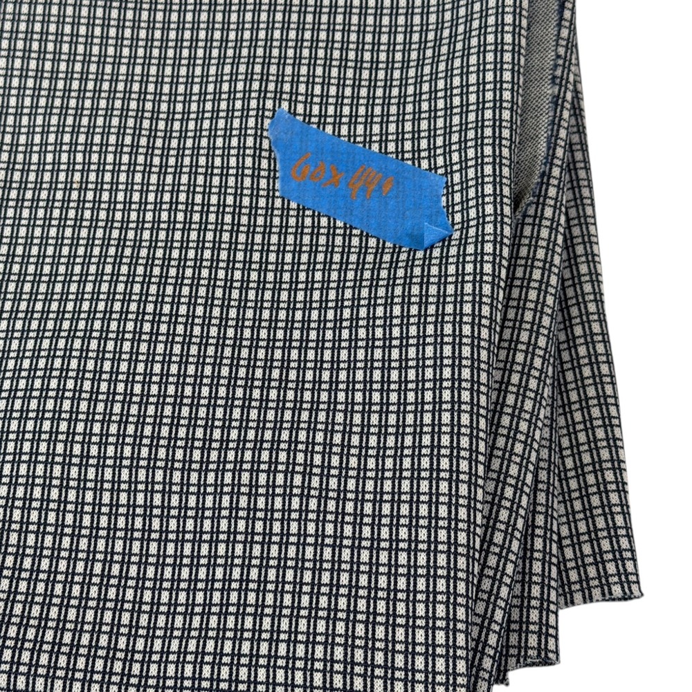 Navy Blue White Houndstooth Check Fabric 2 Pieces Sewing Crafting Dark Academia - Picture 5 of 10